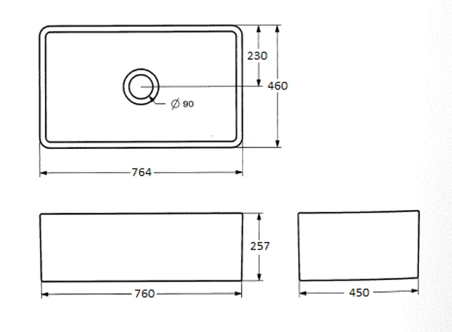 Turner Hastings - Butler Gloss White - Novi 75 X 46 Fine Fireclay Sink 7 Turner Hastings - Butler Gloss White - Novi 75 X 46 Fine Fireclay Sink - Image 7