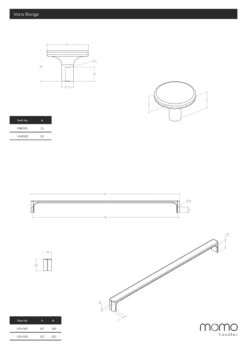 Momo Handles - Vena - Cabinet 'D' Pull Handle CTC160, 320mm -Deals Windsor Restorations Store 2b3f33 cdb79370aa1845c6809061b5a452ddc8mv2 1