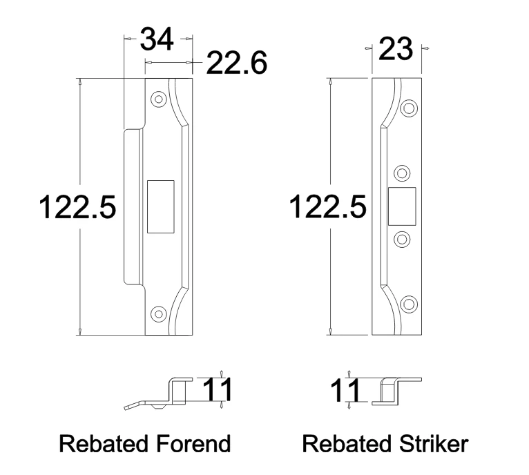 Jacksons JM40 & JM40R - Rounded Mortice Latch B60mm - Rebate Available 3 Jacksons JM40 & JM40R - Rounded Mortice Latch B60mm - Rebate Available - Image 3