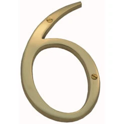 Domino Brass - Numerals - Number 6 & 9 - Design 900 (6 Sizes)