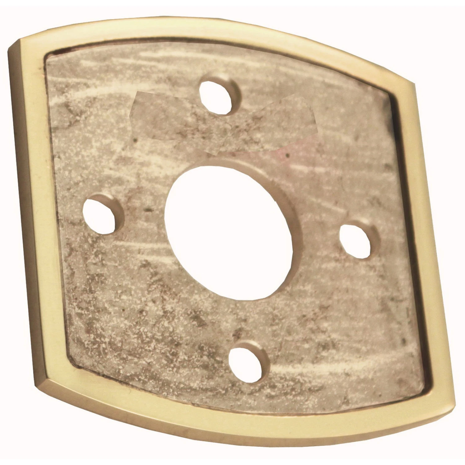 Domino Brass - Adaptor Plate - Rounded Square Rose (Suit R02 Model) 61x61mm 3 Domino Brass - Adaptor Plate - Rounded Square Rose (Suit R02 Model) 61x61mm - Image 3