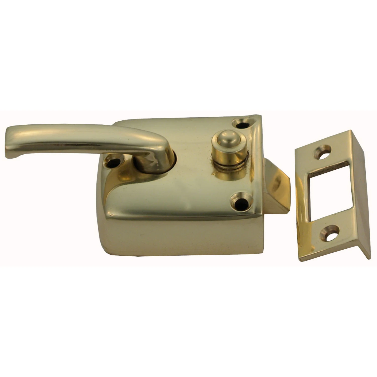 Domino Brass - Screen Door Box Latch & Standard Keeper 3 Domino Brass - Screen Door Box Latch & Standard Keeper - Image 3