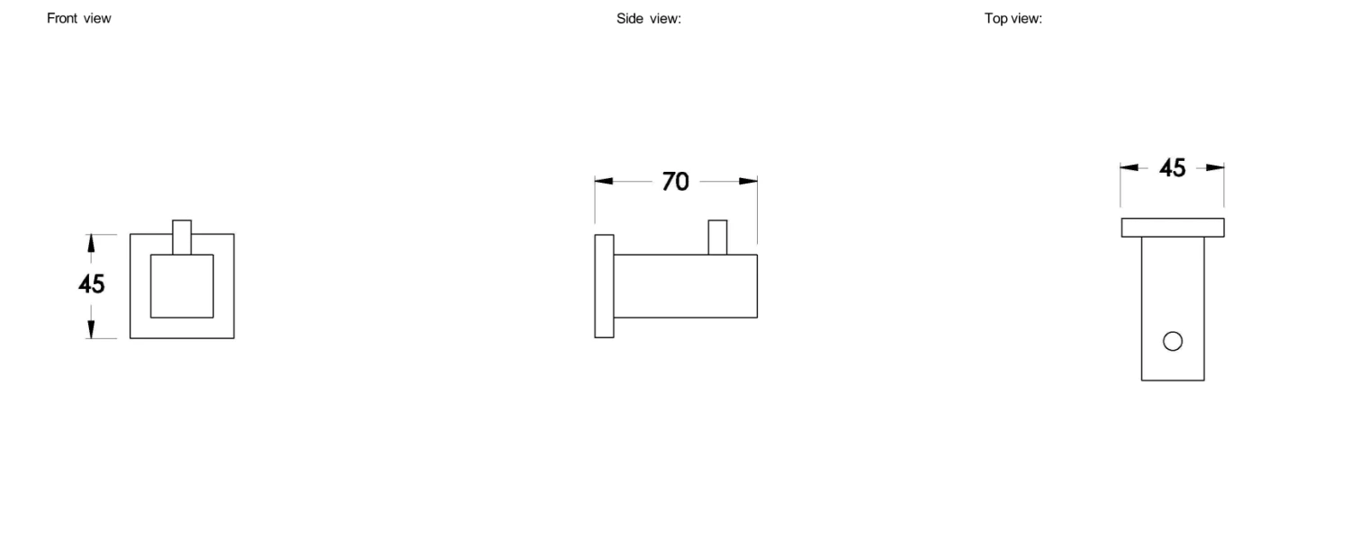 Brodware - SQ75 - Robe Hook 1.7563.00.0.01 3 Brodware - SQ75 - Robe Hook 1.7563.00.0.01 - Image 3