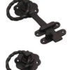 Superior Brass - Gate Accessories - Iron Gate Latch Set - Matt Black