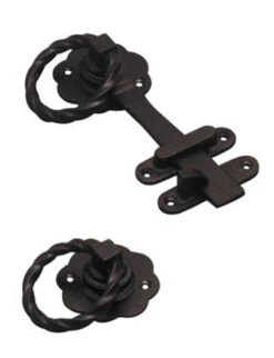 Superior Brass - Gate Accessories - Iron Gate Latch Set - Matt Black