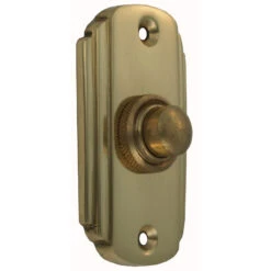 Domino Brass - Door Bell - Art Deco Classic Bell Press H65xW35mm -Deals Windsor Restorations Store 2b3f33 dbfb57e3083d41e198fc637c7dd8d83fmv2