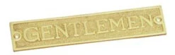 Superior Brass - Decorative Sign - 'Gentlemen' Rectangular
