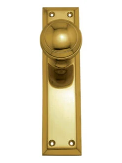 Superior Brass - Federation Door Knob On Long Backplate - All Variants