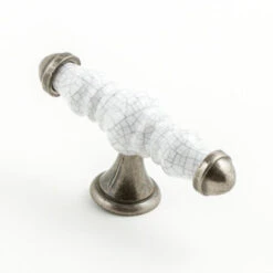 Castella - Heritage - Estate Porcelain Cupboard 'T' Knob Pull W90mm