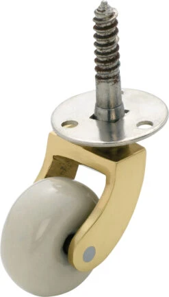 TradCo - Screw Plate Castor - Porcelain Wheel D32mm