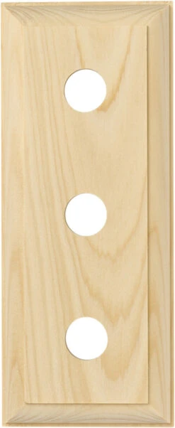 TradCo - Wood Mounting Block - Traditional (Bullnose) Treble L225xH90mm