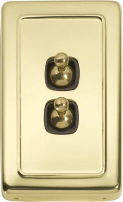 TradCo - 2 Gang Toggle Switch H115xW72mm
