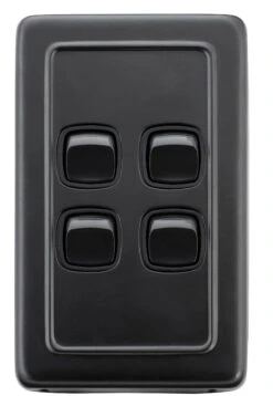 TradCo - 4 Gang Rocker Switch H115xW72mm