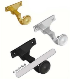 Superior Brass - Curtain Wall Mount Centre Bracket D19, 32mm