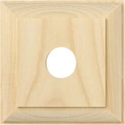 TradCo - Wood Mounting Block - Traditional (Bullnose) Single H90xW90mm