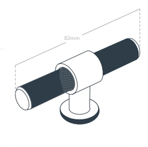 Momo Handles - Belgravia - Knurled 'T' Cupboard Knob L82mm 8 Momo Handles - Belgravia - Knurled 'T' Cupboard Knob L82mm - Image 8